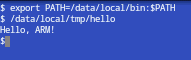 Hello ARM on Android Terminal Emulator